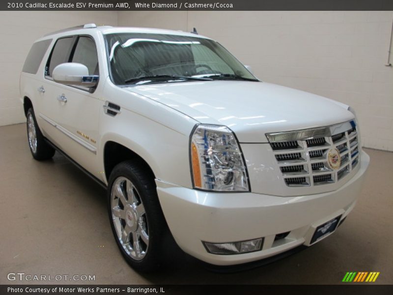 White Diamond / Cashmere/Cocoa 2010 Cadillac Escalade ESV Premium AWD