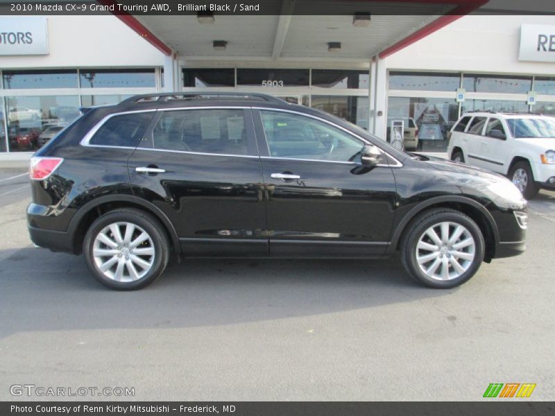 Brilliant Black / Sand 2010 Mazda CX-9 Grand Touring AWD
