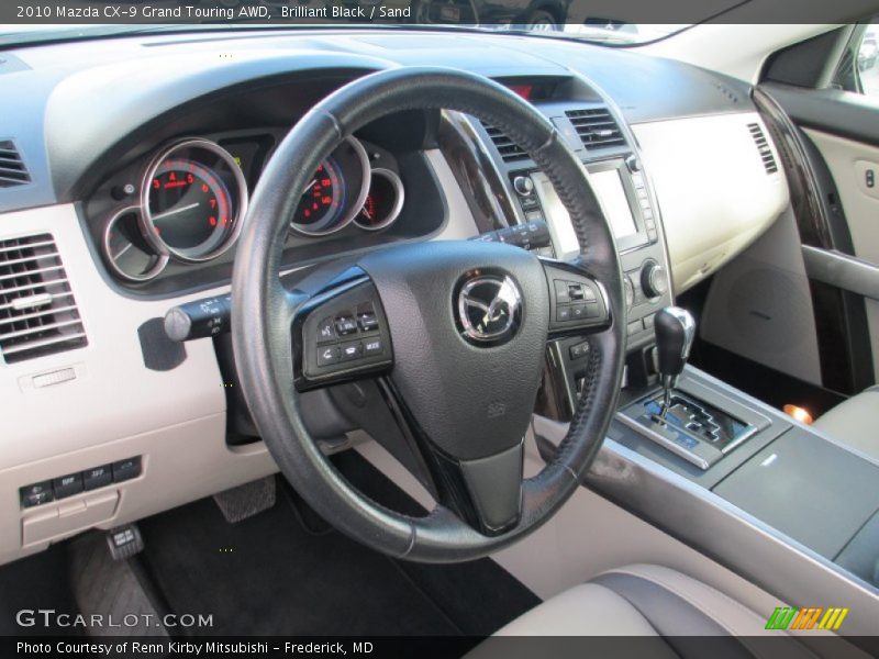 Brilliant Black / Sand 2010 Mazda CX-9 Grand Touring AWD