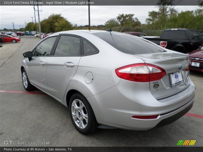 Ingot Silver / Medium Light Stone 2014 Ford Fiesta SE Sedan