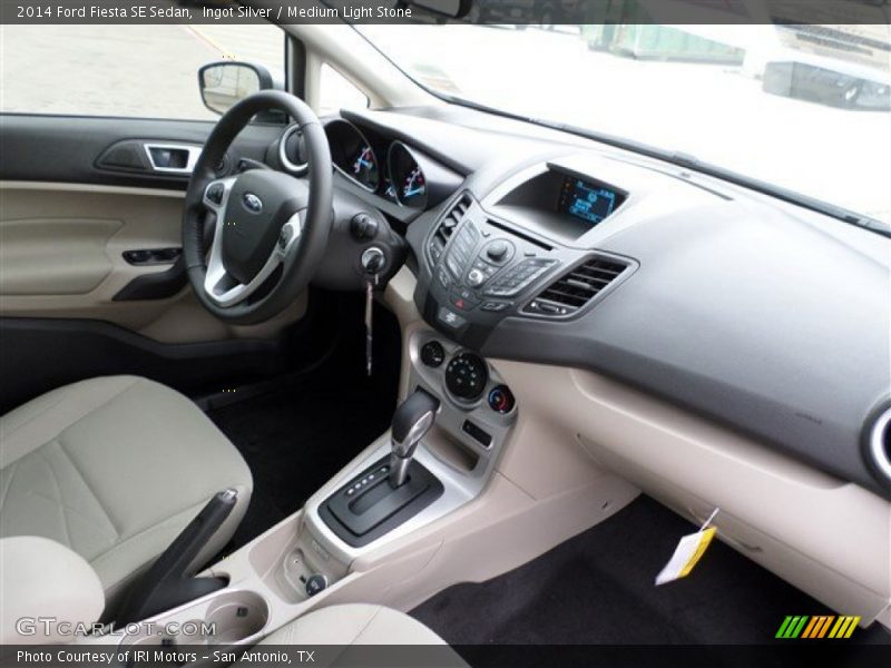 Ingot Silver / Medium Light Stone 2014 Ford Fiesta SE Sedan