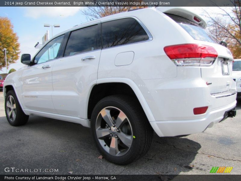 Bright White / Overland Vesuvio Indigo Blue/Jeep Brown 2014 Jeep Grand Cherokee Overland