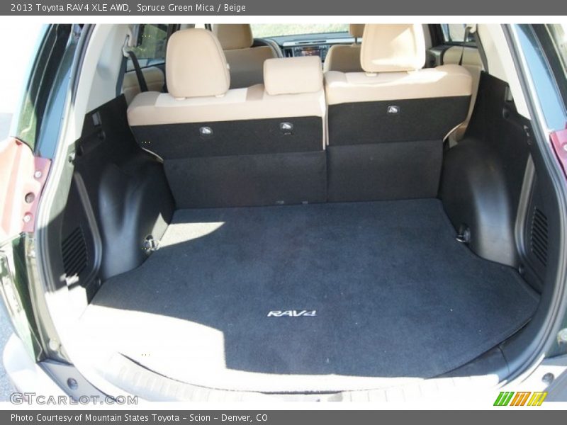Spruce Green Mica / Beige 2013 Toyota RAV4 XLE AWD