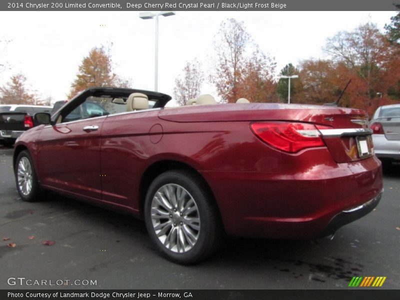 Deep Cherry Red Crystal Pearl / Black/Light Frost Beige 2014 Chrysler 200 Limited Convertible