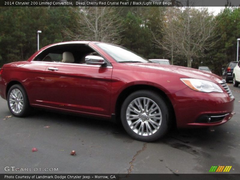 Deep Cherry Red Crystal Pearl / Black/Light Frost Beige 2014 Chrysler 200 Limited Convertible