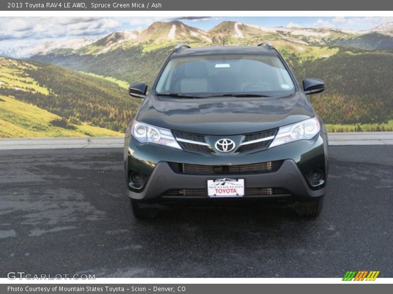 Spruce Green Mica / Ash 2013 Toyota RAV4 LE AWD