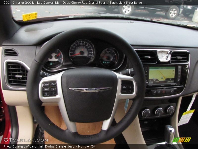 Deep Cherry Red Crystal Pearl / Black/Light Frost Beige 2014 Chrysler 200 Limited Convertible