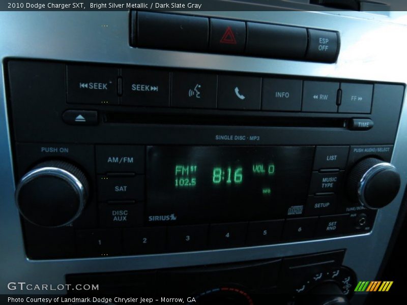 Bright Silver Metallic / Dark Slate Gray 2010 Dodge Charger SXT