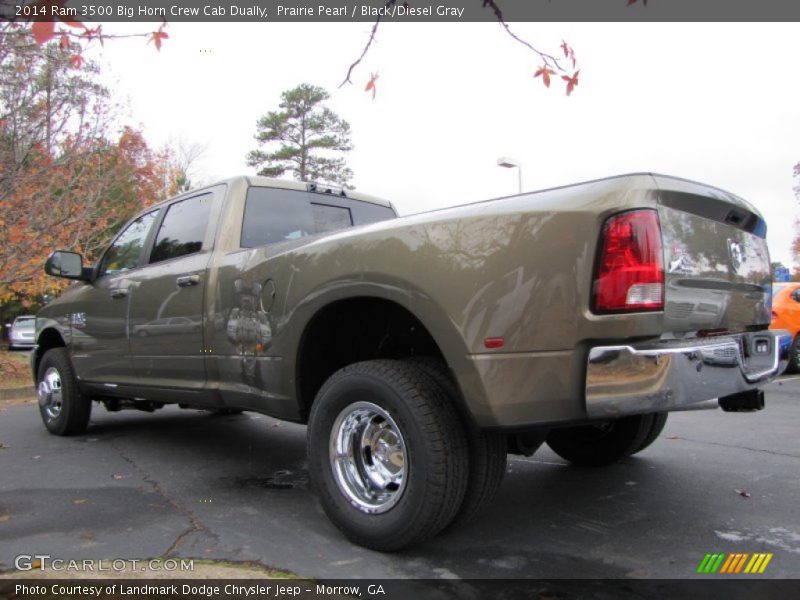 Prairie Pearl / Black/Diesel Gray 2014 Ram 3500 Big Horn Crew Cab Dually
