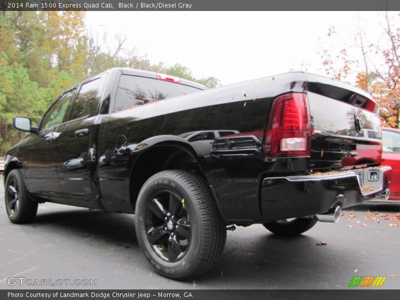 Black / Black/Diesel Gray 2014 Ram 1500 Express Quad Cab