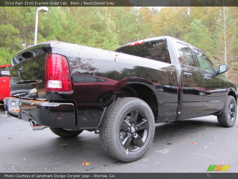 Black / Black/Diesel Gray 2014 Ram 1500 Express Quad Cab
