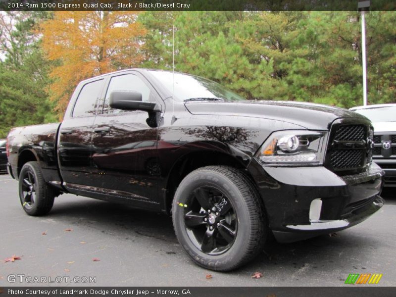 Black / Black/Diesel Gray 2014 Ram 1500 Express Quad Cab