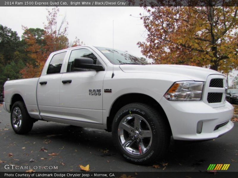 Bright White / Black/Diesel Gray 2014 Ram 1500 Express Quad Cab