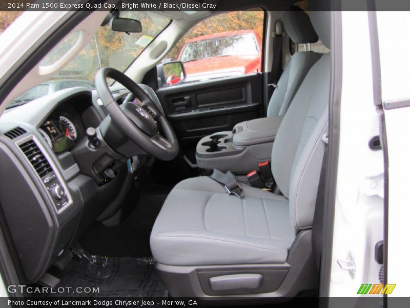 Bright White / Black/Diesel Gray 2014 Ram 1500 Express Quad Cab