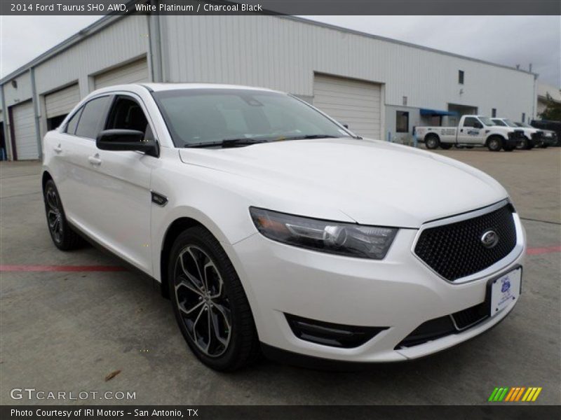 White Platinum / Charcoal Black 2014 Ford Taurus SHO AWD