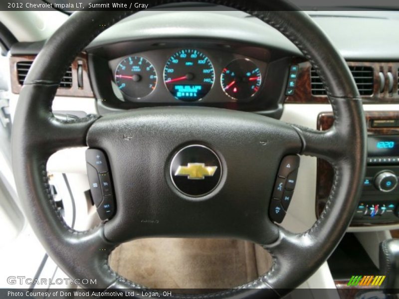 Summit White / Gray 2012 Chevrolet Impala LT