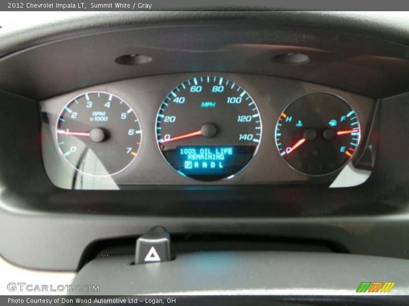Summit White / Gray 2012 Chevrolet Impala LT