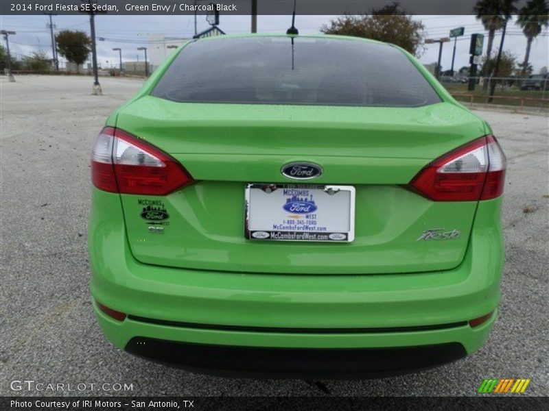 Green Envy / Charcoal Black 2014 Ford Fiesta SE Sedan