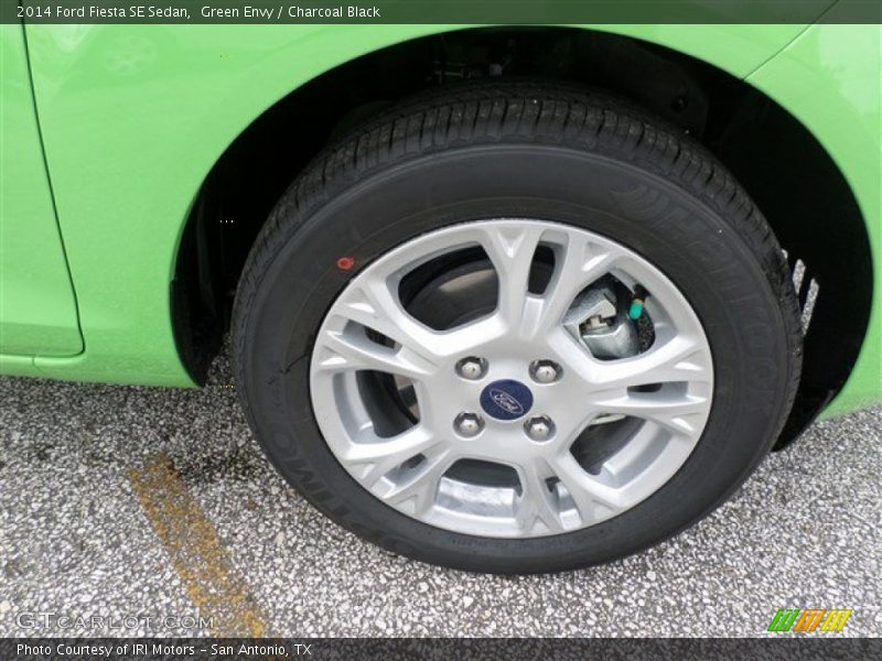 Green Envy / Charcoal Black 2014 Ford Fiesta SE Sedan