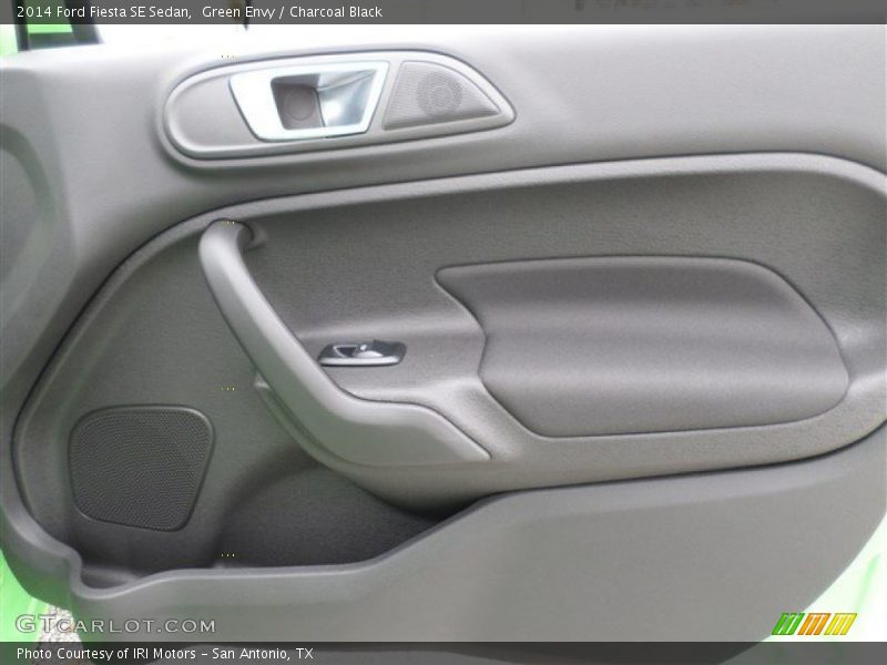 Green Envy / Charcoal Black 2014 Ford Fiesta SE Sedan