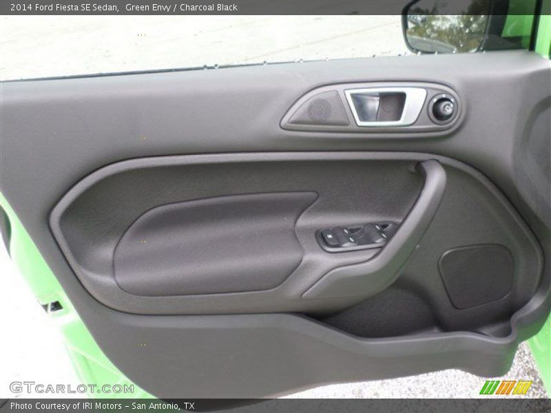 Green Envy / Charcoal Black 2014 Ford Fiesta SE Sedan