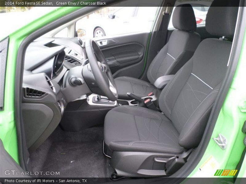 Green Envy / Charcoal Black 2014 Ford Fiesta SE Sedan