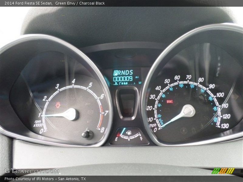 Green Envy / Charcoal Black 2014 Ford Fiesta SE Sedan