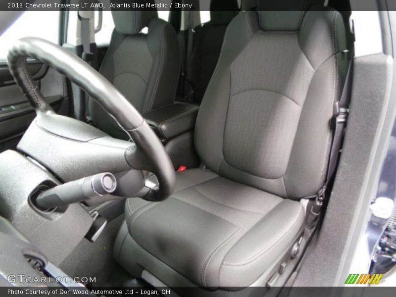 Atlantis Blue Metallic / Ebony 2013 Chevrolet Traverse LT AWD