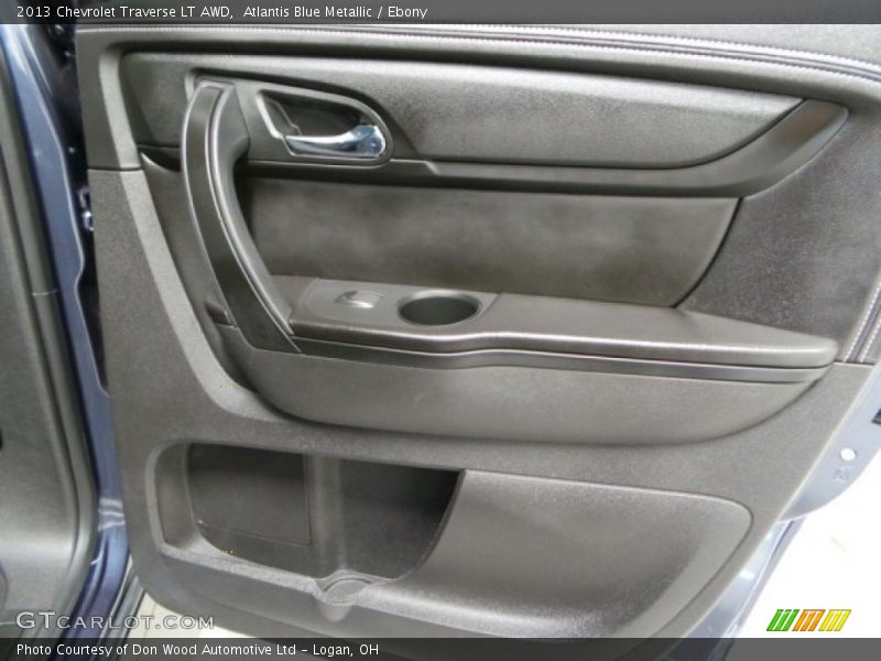 Atlantis Blue Metallic / Ebony 2013 Chevrolet Traverse LT AWD