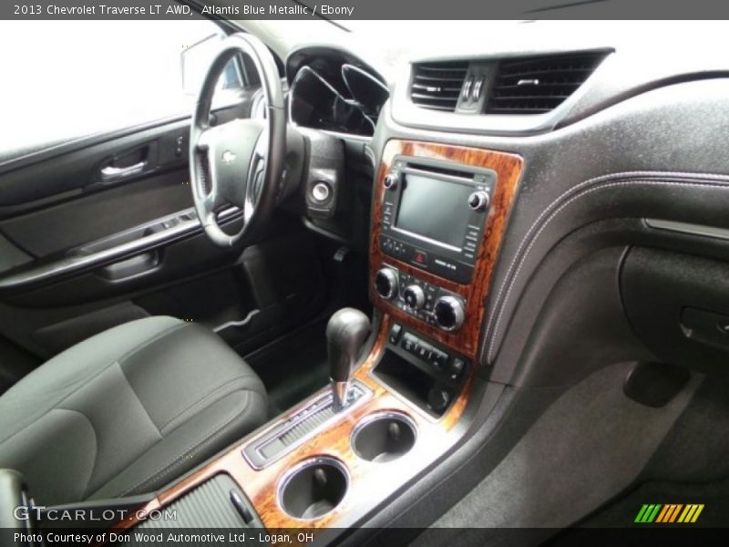 Atlantis Blue Metallic / Ebony 2013 Chevrolet Traverse LT AWD