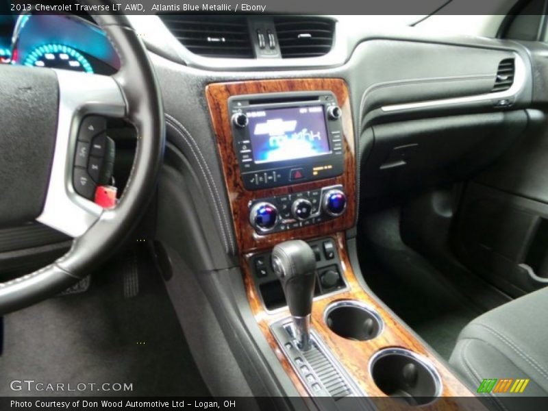 Atlantis Blue Metallic / Ebony 2013 Chevrolet Traverse LT AWD