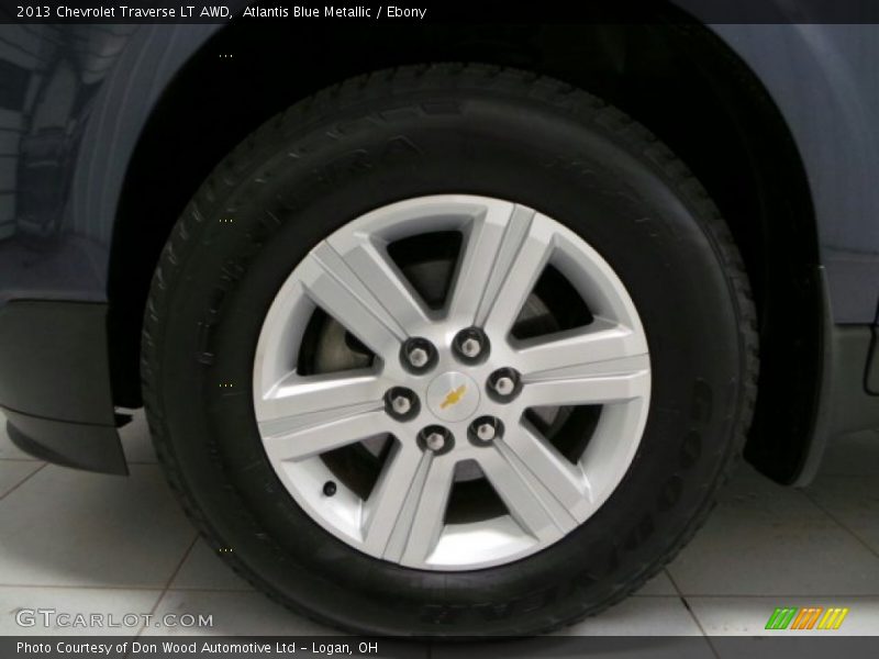 Atlantis Blue Metallic / Ebony 2013 Chevrolet Traverse LT AWD
