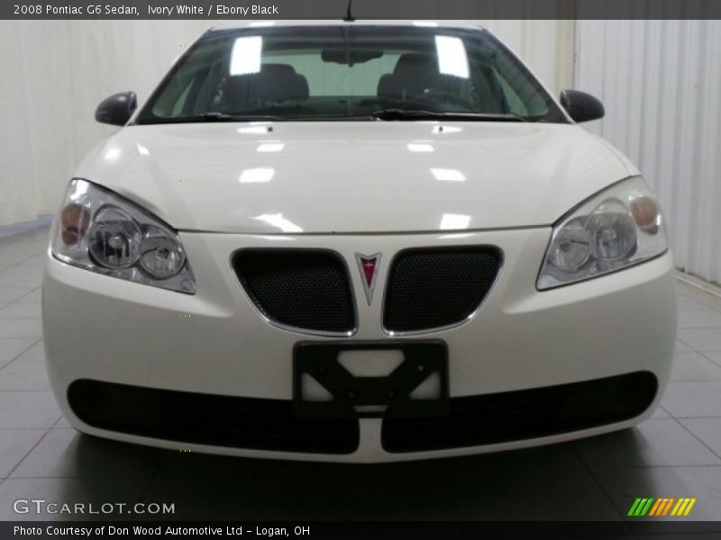 Ivory White / Ebony Black 2008 Pontiac G6 Sedan