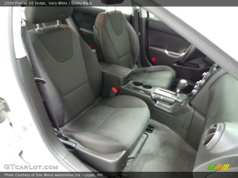 Ivory White / Ebony Black 2008 Pontiac G6 Sedan