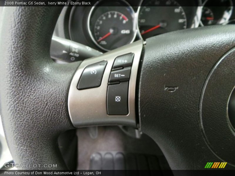 Ivory White / Ebony Black 2008 Pontiac G6 Sedan