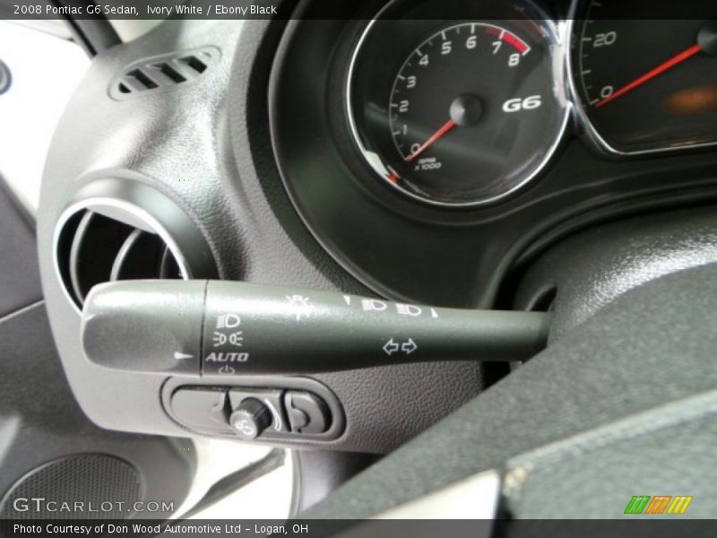 Ivory White / Ebony Black 2008 Pontiac G6 Sedan