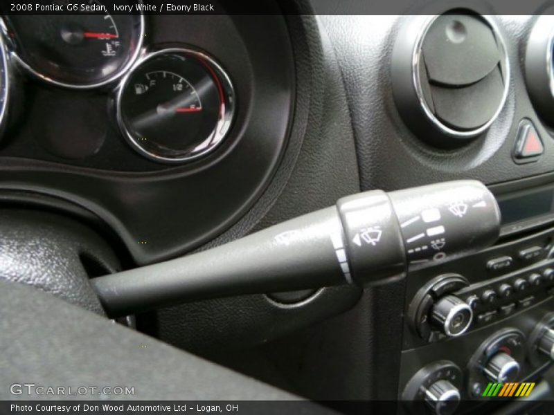 Ivory White / Ebony Black 2008 Pontiac G6 Sedan