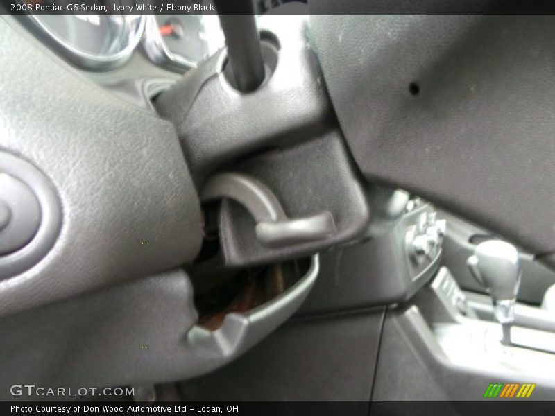 Ivory White / Ebony Black 2008 Pontiac G6 Sedan