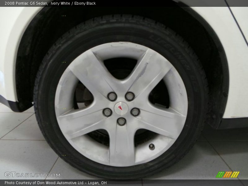 Ivory White / Ebony Black 2008 Pontiac G6 Sedan