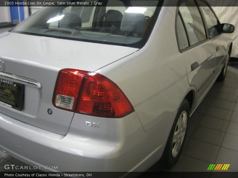 Satin Silver Metallic / Gray 2003 Honda Civic DX Coupe