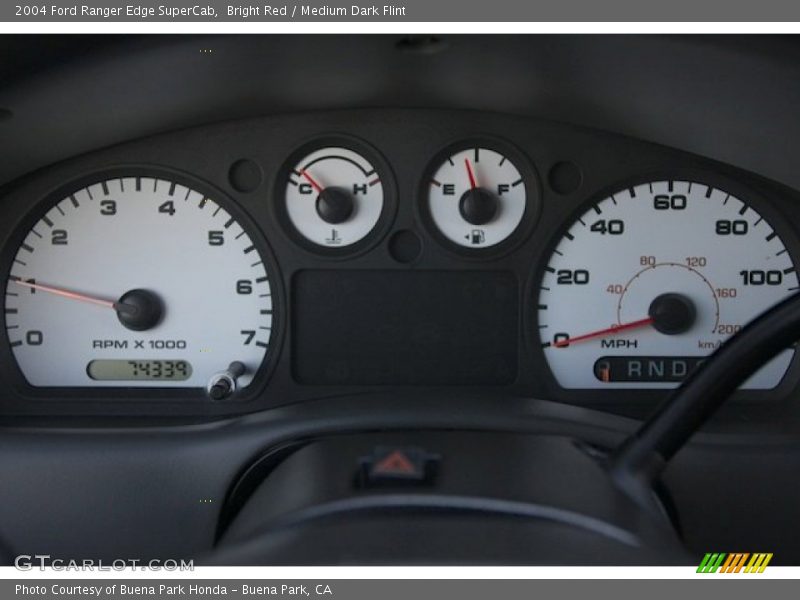 Bright Red / Medium Dark Flint 2004 Ford Ranger Edge SuperCab