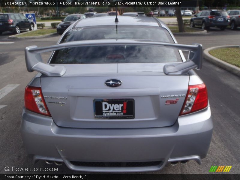 Ice Silver Metallic / STI Black Alcantara/ Carbon Black Leather 2014 Subaru Impreza WRX STi 4 Door