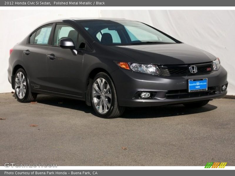 Polished Metal Metallic / Black 2012 Honda Civic Si Sedan