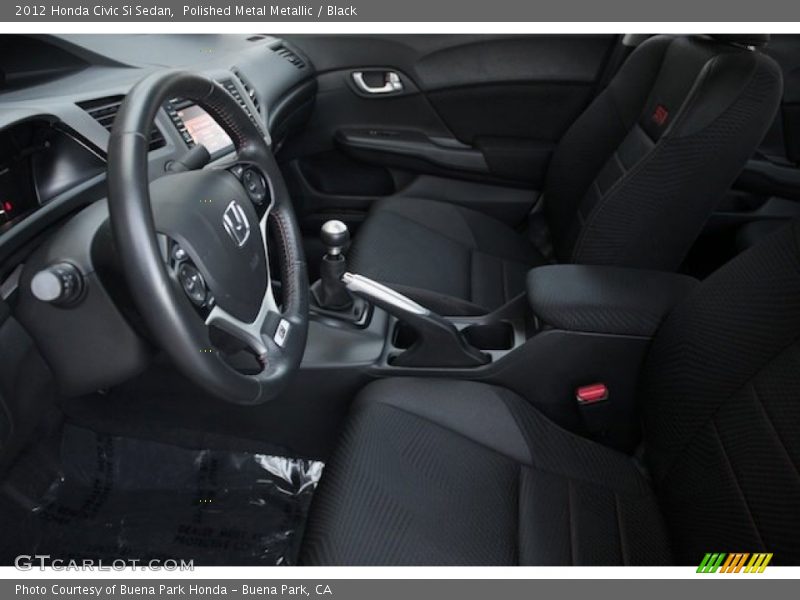 Polished Metal Metallic / Black 2012 Honda Civic Si Sedan