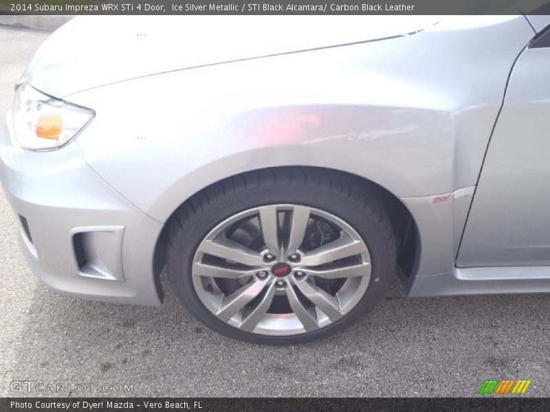 Ice Silver Metallic / STI Black Alcantara/ Carbon Black Leather 2014 Subaru Impreza WRX STi 4 Door