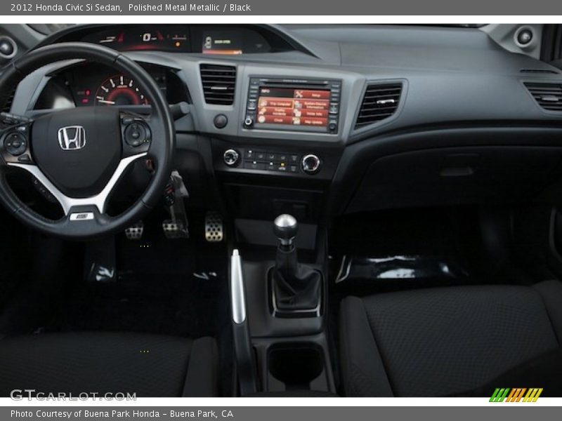 Polished Metal Metallic / Black 2012 Honda Civic Si Sedan