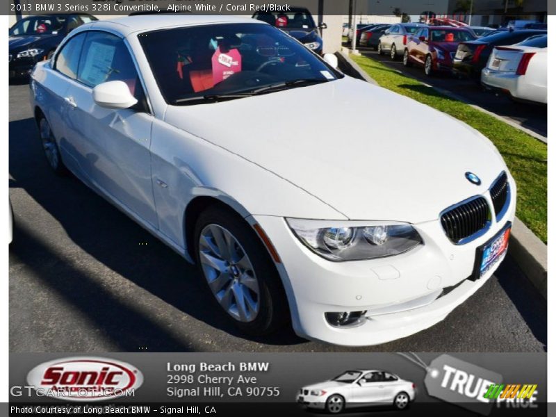 Alpine White / Coral Red/Black 2013 BMW 3 Series 328i Convertible