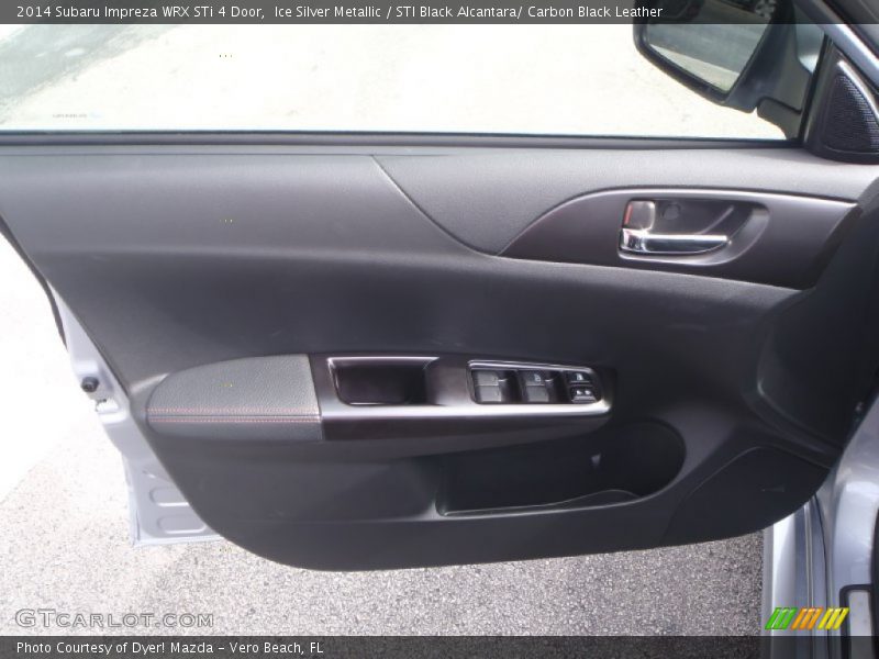 Ice Silver Metallic / STI Black Alcantara/ Carbon Black Leather 2014 Subaru Impreza WRX STi 4 Door