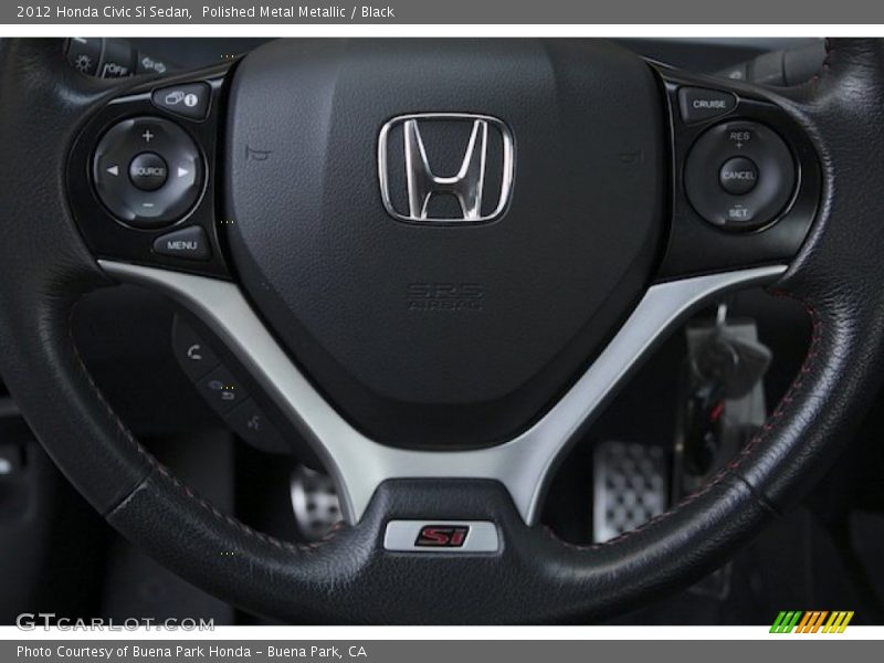 Polished Metal Metallic / Black 2012 Honda Civic Si Sedan