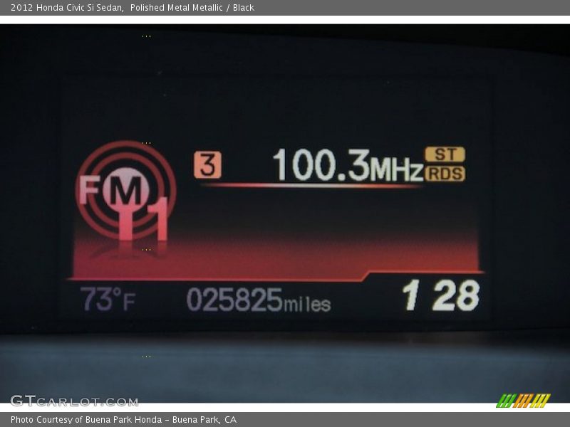 Polished Metal Metallic / Black 2012 Honda Civic Si Sedan